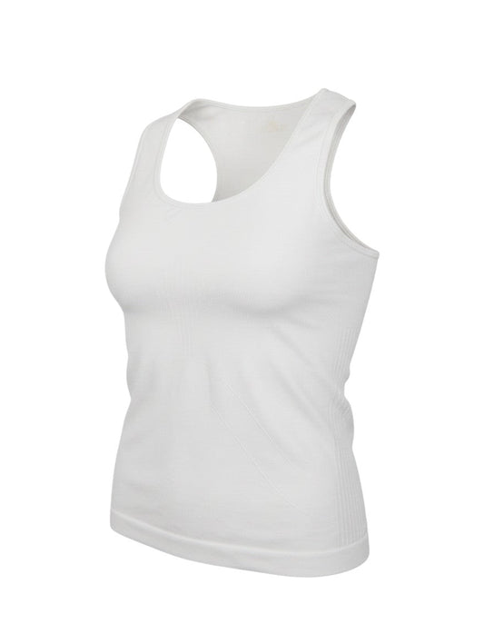 Crane Womens White   Basic Tank Size L Scoop Neck Pullover