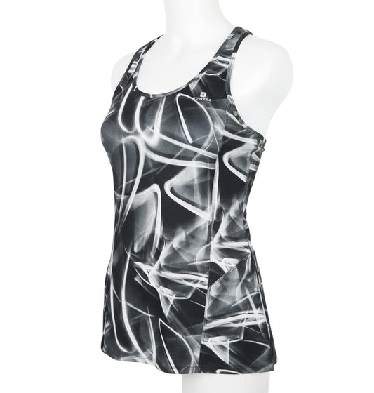 DOMYOS Womens Grey Geometric  Basic Tank Size M