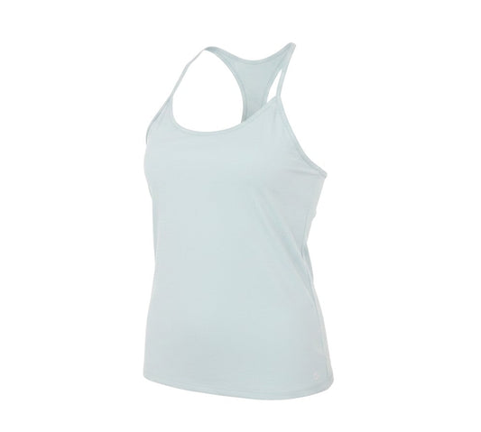 Prewornwholesale GOODMOVE light green polyester racerback camisole with a scoop neck for athletic wear