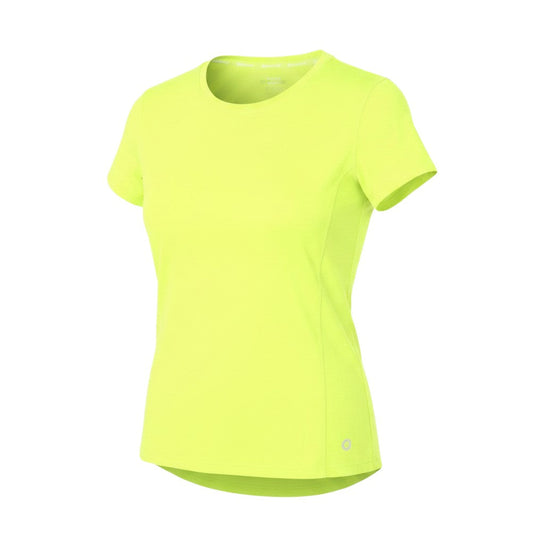 Prewornwholesale GOODMOVE women's neon green polyester round neck short sleeve athletic t-shirt