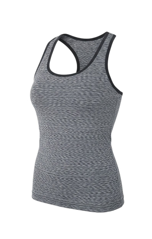 Prewornwholesale Marks and Spencer grey heathered polyester racerback tank top with a scoop neck