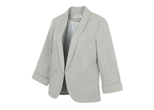 Prewornwholesale Miss Selfridge grey stretch tailored blazer with shawl lapels and turned-up cuffs