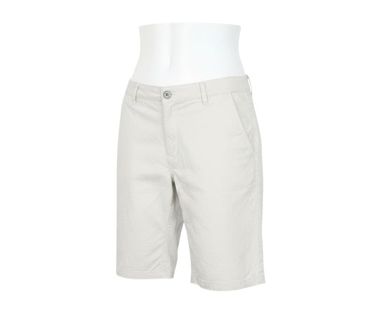 Prewornwholesale Marks & Spencer Per Una grey and white micro-check Bermuda shorts on a mannequin
