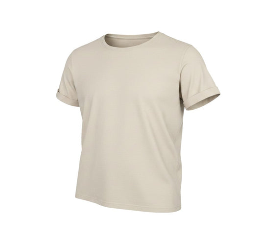 Prewornwholesale Marks and Spencer ivory cotton crew neck t-shirt with rolled sleeves