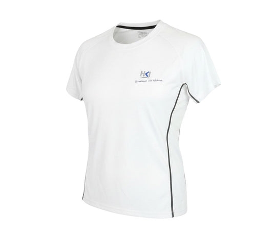 Prewornwholesale James and Nicholson white moisture-wicking polyester gym t-shirt with raglan sleeves