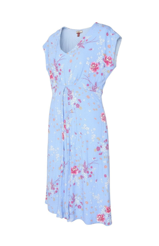 Joe Browns Women Blue Floral Midi Fit & Flare Dress UK 16 V-Neck