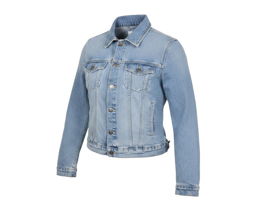 Cotton On Womens Blue Denim Cropped Jacket Size 12 Classic Casual