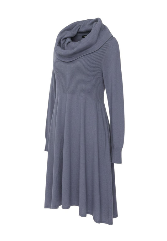 Marks and Spencer Women Blue UK 12 Cowl Neck Knit Jumper Dress