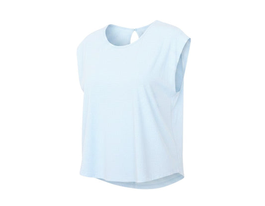 Prewornwholesale Marks and Spencer light blue polyester round neck sleeveless pullover t-shirt with back cutout