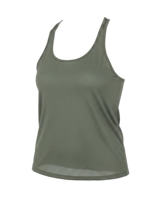 Prewornwholesale Marks and Spencer green polyester camisole with a scoop neck and racer back design