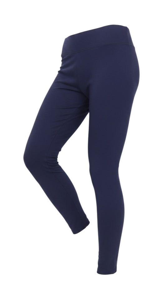 Prewornwholesale Marks and Spencer navy blue ankle leggings in soft stretch jersey fabric with elastic waistband.