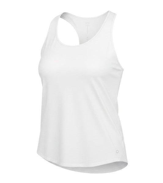 Prewornwholesale Marks and Spencer white racerback tank top for women with a scoop neck and moisture-wicking fabric.