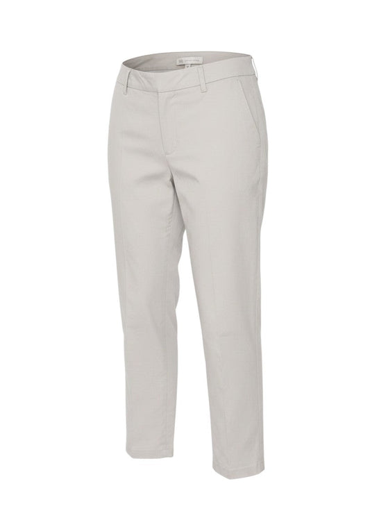 Marks & Spencer Women's Beige UK 12 Tapered Cotton Trousers