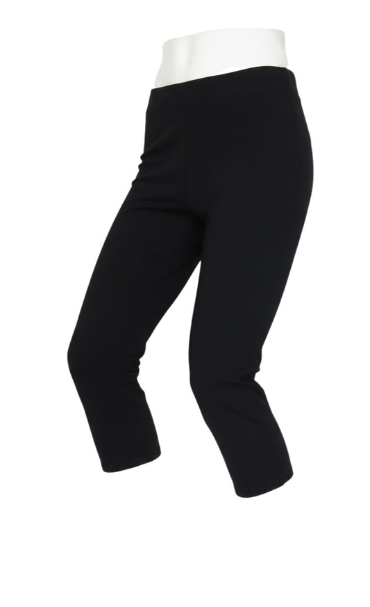 Prewornwholesale Marks & Spencer black high-rise stretch leggings in a short length on a mannequin
