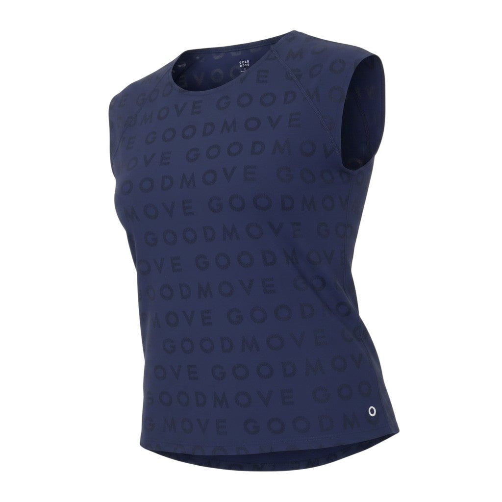 Marks & Spencer Women Navy Blue Polyester Blend Sleeveless T-Shirt Size 12