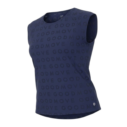 Marks and Spencer Women Navy Blue Polyester Blend Sleeveless T-Shirt Size 12
