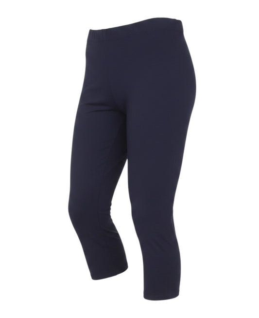 Prewornwholesale navy blue high-rise stretch cotton biker shorts with elasticated waistband for activewear