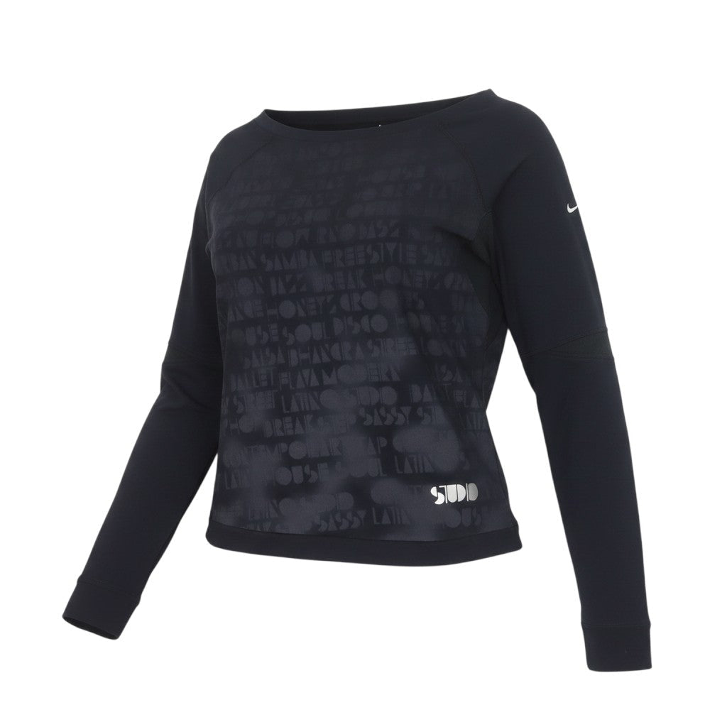 Nike Women Black XL Long Sleeve FitDry Sports Pullover Top