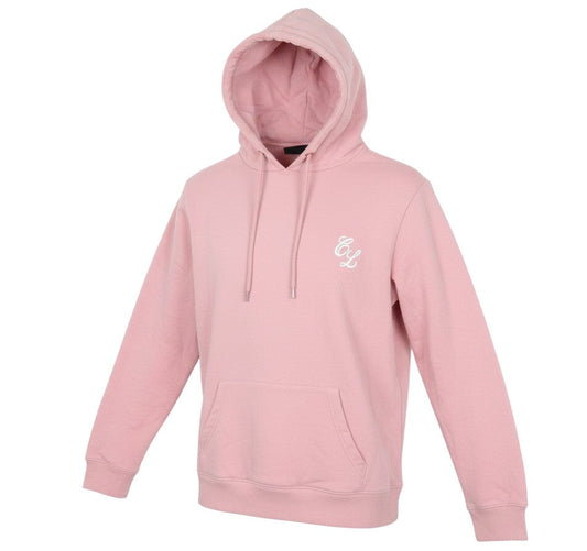 Prewornwholesale Closure London blush pink cotton pullover hoodie with drawstring hood and front kangaroo pocket
