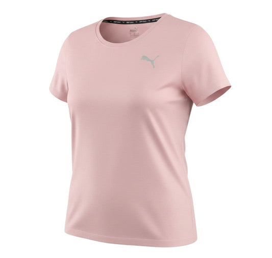 Prewornwholesale pink Puma women's crew neck activewear t-shirt with moisture-wicking Dry Cell technology