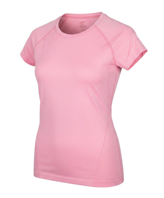 Prewornwholesale H&M women's pink short-sleeve sport t-shirt with raglan sleeves and breathable fabric