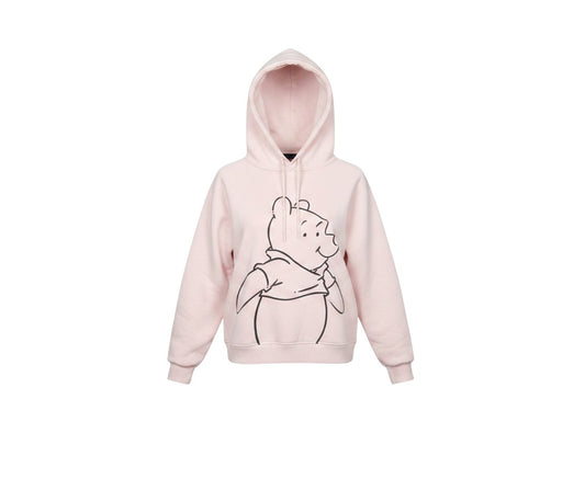 Prewornwholesale Disney pink cotton blend fleece pullover hoodie featuring a Winnie the Pooh graphic print