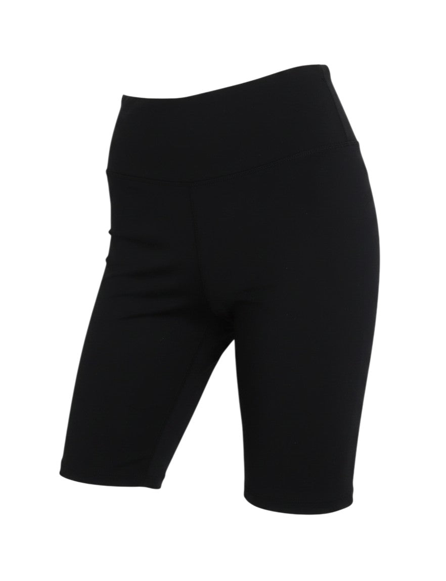 Prewornwholesale Primark women's black high-waisted polyester sweat shorts with a fitted athletic design.