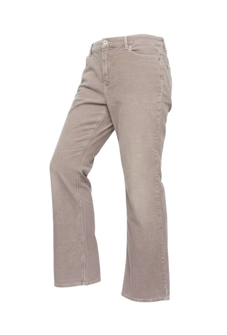 Prewornwholesale M&S womens purple corduroy straight leg jeans with a mid-rise fit and classic five-pocket styling.