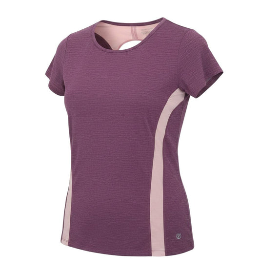 Dunnes Stores Womens Purple  Nylon Basic T-Shirt Size S Round Neck