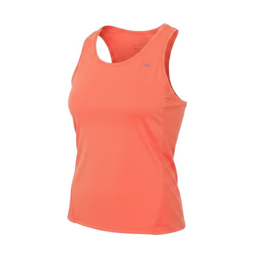 Prewornwholesale Quechua women's red polyester scoop neck tank top with racerback design