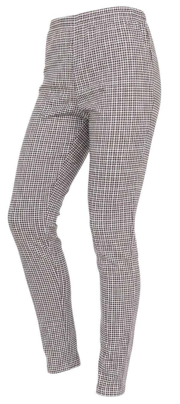 Prewornwholesale PRETTYLITTLETHING red and white herringbone pattern capri leggings with an elasticated waistband.