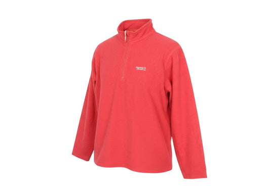 Prewornwholesale red Regatta women's 1/4 zip fleece pullover with long sleeves and embroidered chest logo