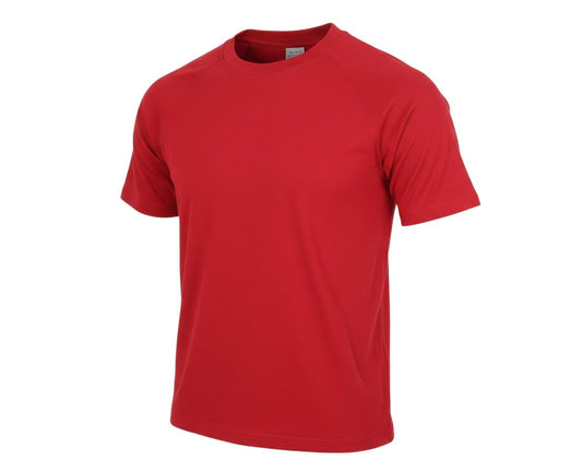 Prewornwholesale red unisex crew neck T-shirt for gym and running made from breathable cotton