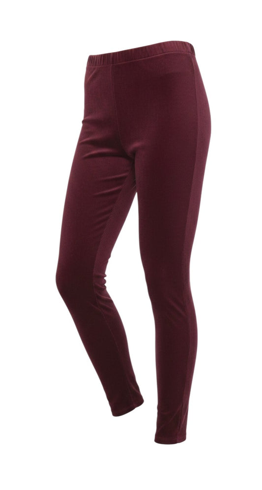 Prewornwholesale Marks and Spencer red velour ankle leggings with an elasticated waist in a soft, stretchy fabric.