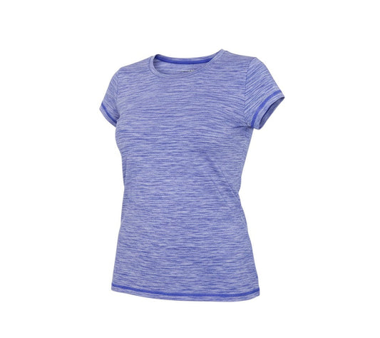 Prewornwholesale Rip Curl women's blue marl slim fit active T-shirt with short sleeves and crew neck