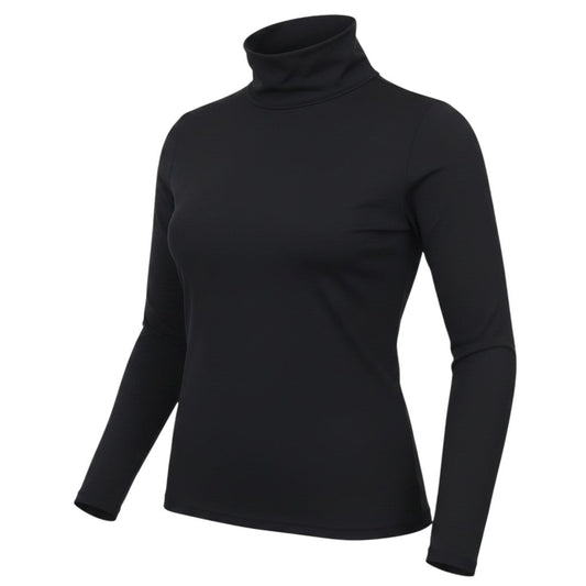 Prewornwholesale Rohnisch black ThermoCool polyester roll neck pullover for women