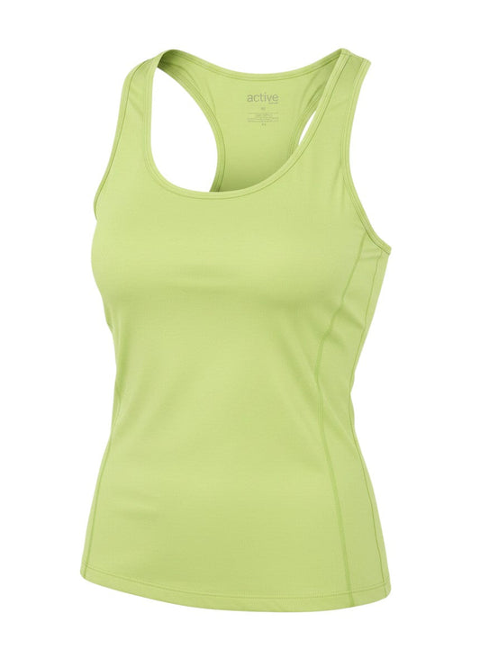 Prewornwholesale Tchibo activewear green racerback tank top in breathable stretch fabric for gym training
