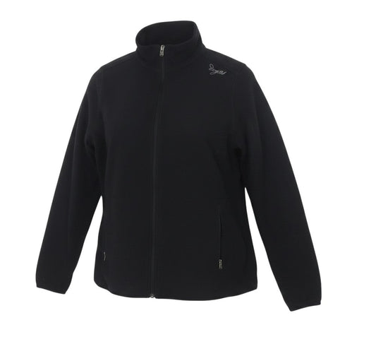 TOG24 Women's Black Fleece Jacket Size 16 Full Zip Outdoor Wear