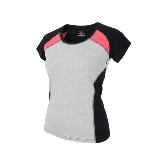Training Zone Womens Grey Black Pink Activewear T-Shirt Size 10