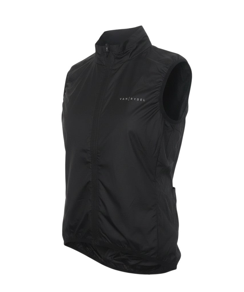 Van Rysel Black Sleeveless Lightweight Waistcoat Women’s S Reflective Cycling Vest