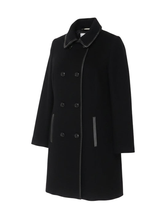 Windsmoor Women’s Black UK 12 Wool Cashmere Long Pea Coat