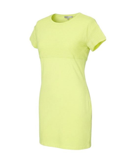 Oliver Bonas Women Yellow Size 8 Rib Knit Jumper Dress
