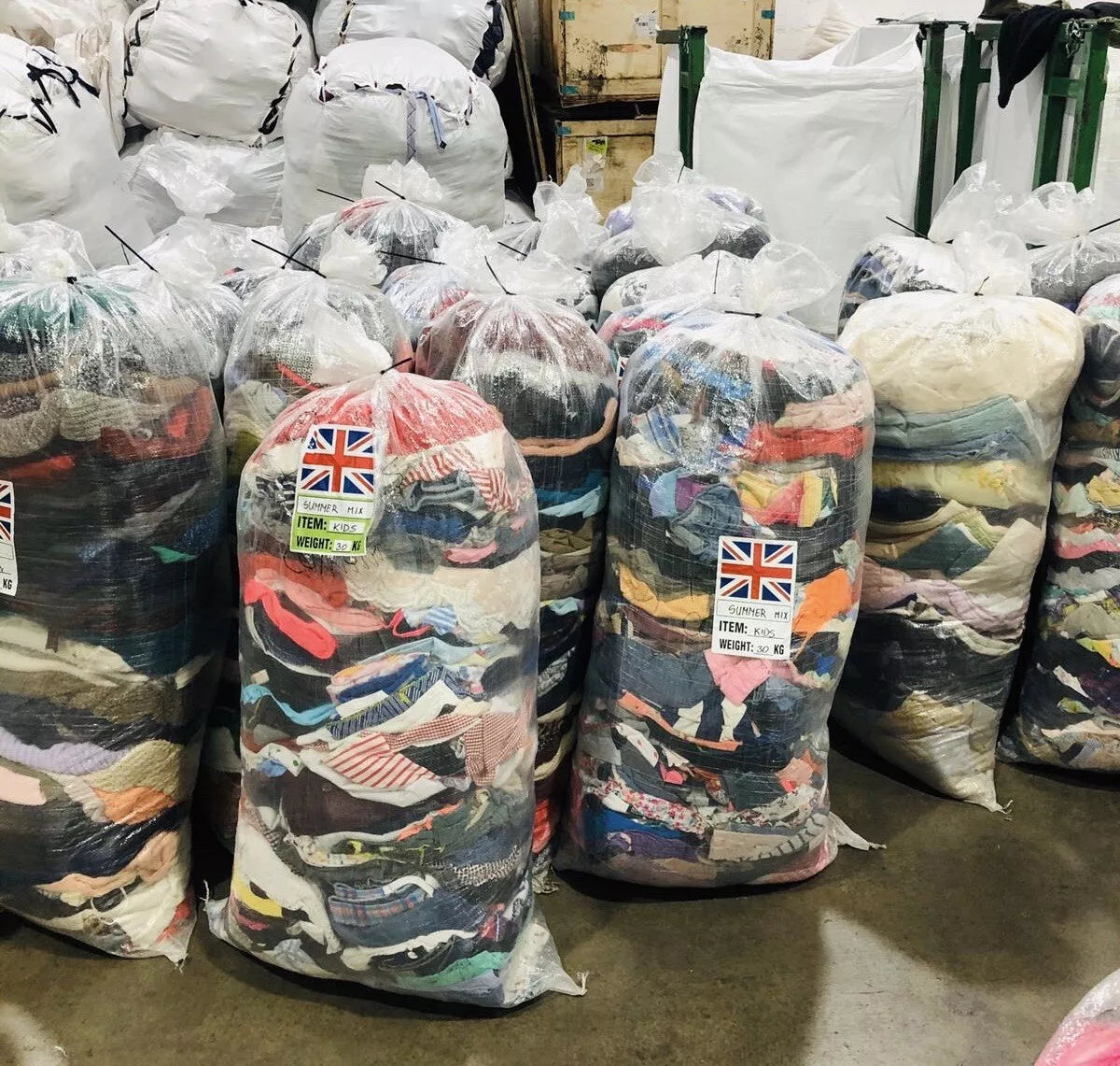 Bulk Wholesale Mixed Used Clothing Approx 13000 Items 10,000 Kilos